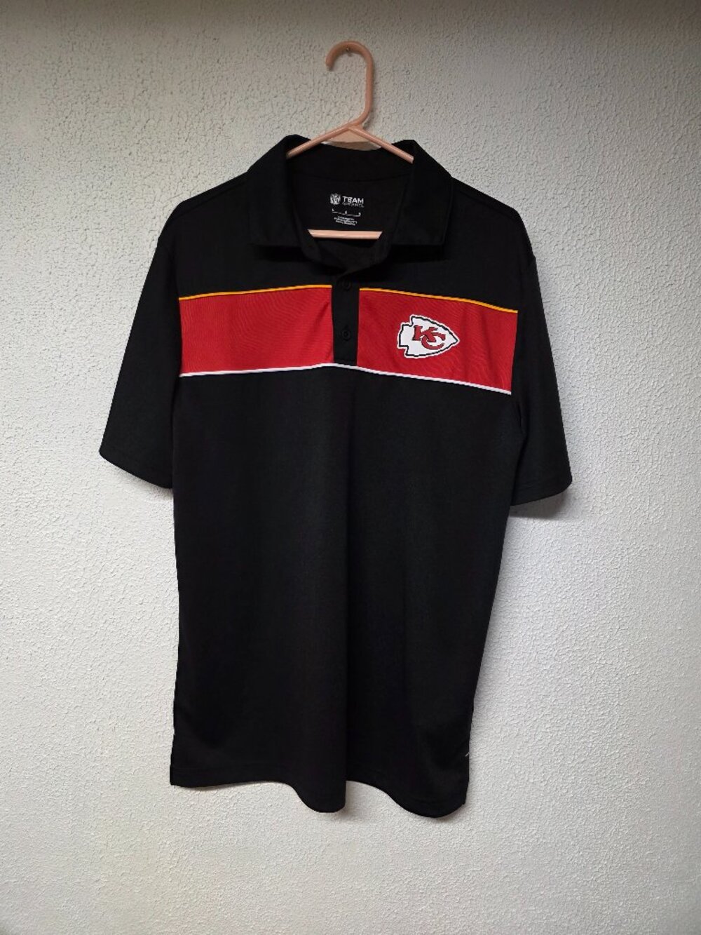 Mens Polo NFL Team Apparel Shirt - Kansas City Chiefs - Size Large